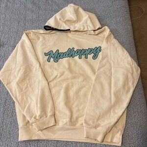 Madhappy Off-White Hoodie with Navy Detail